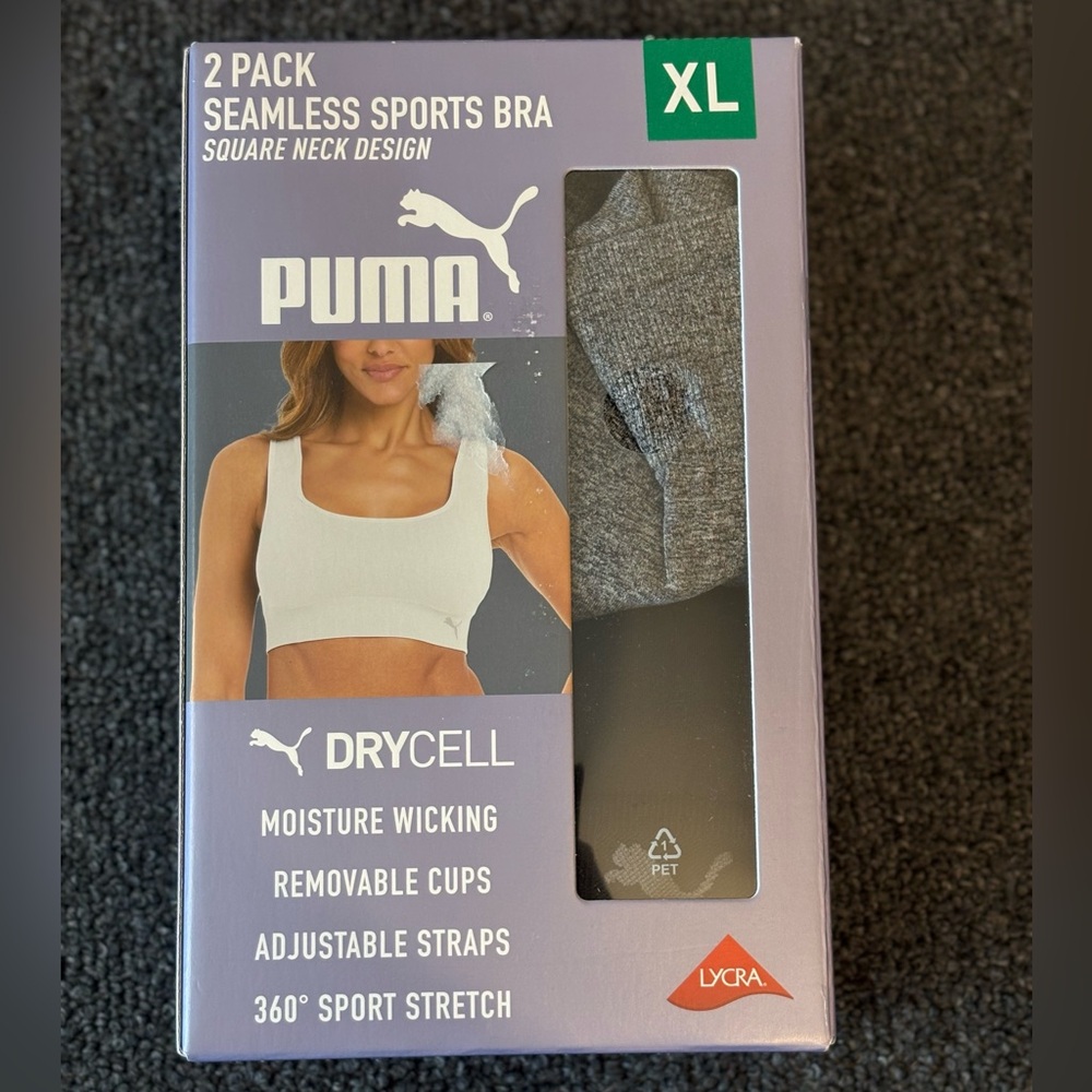 PUMA Seamless Sports Bra 2-Pack